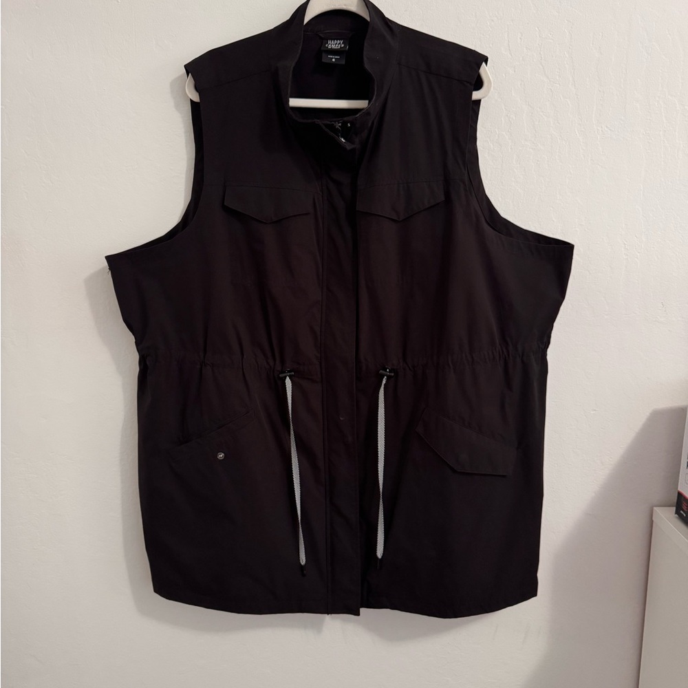 Torrid Black Utility Drawstring Vest